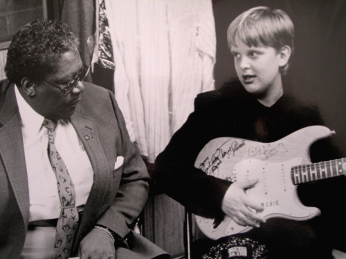 12 Year old Joe Bonamassa with B.B. King, circa 1989, when Joe opened for the King of the Blues….jpg