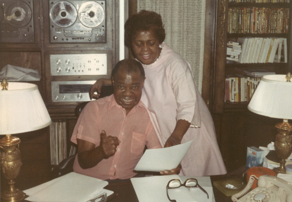 Louis and Lucille Armstrong at their home..jpg
