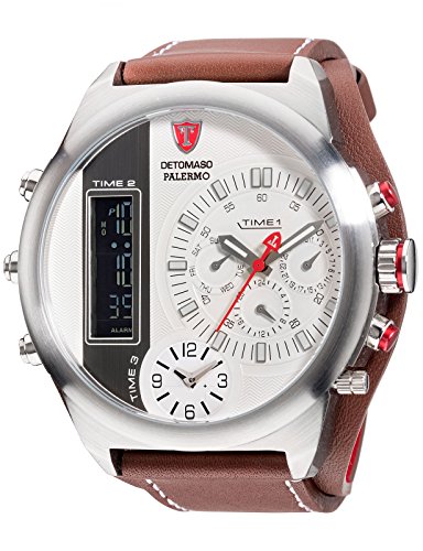 DETOMASO PALERMO Multiple-Time Brown Leather Men's Watch DT2052-F.jpg