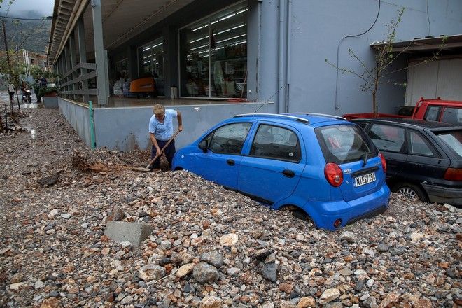 Καταστροφές από την κακοκαιρία στην Κρήτη