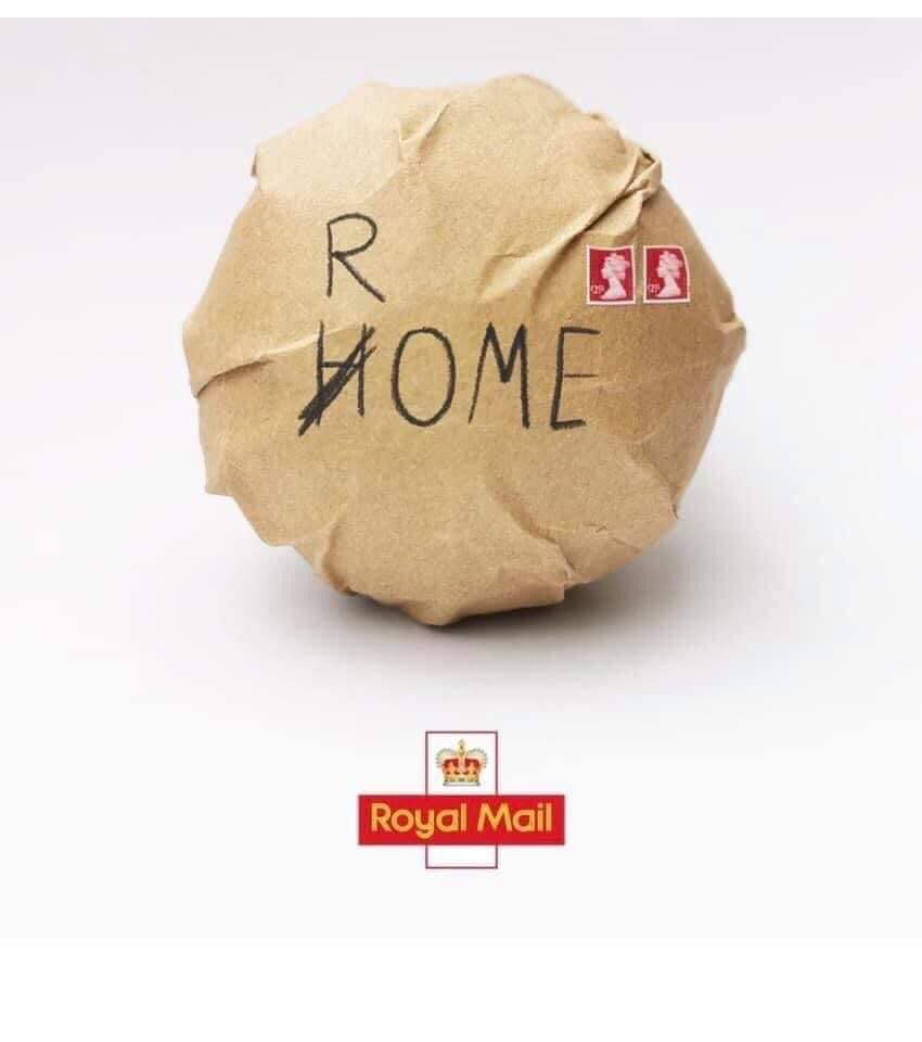 May be an image of text that says R 50 HOME Royal Mail