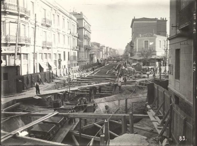 Κατασκευή σήραγγας Ομόνοια - Αττική, 1928